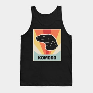 KOMODO Dragon - Vintage 70s Style Poster Tank Top